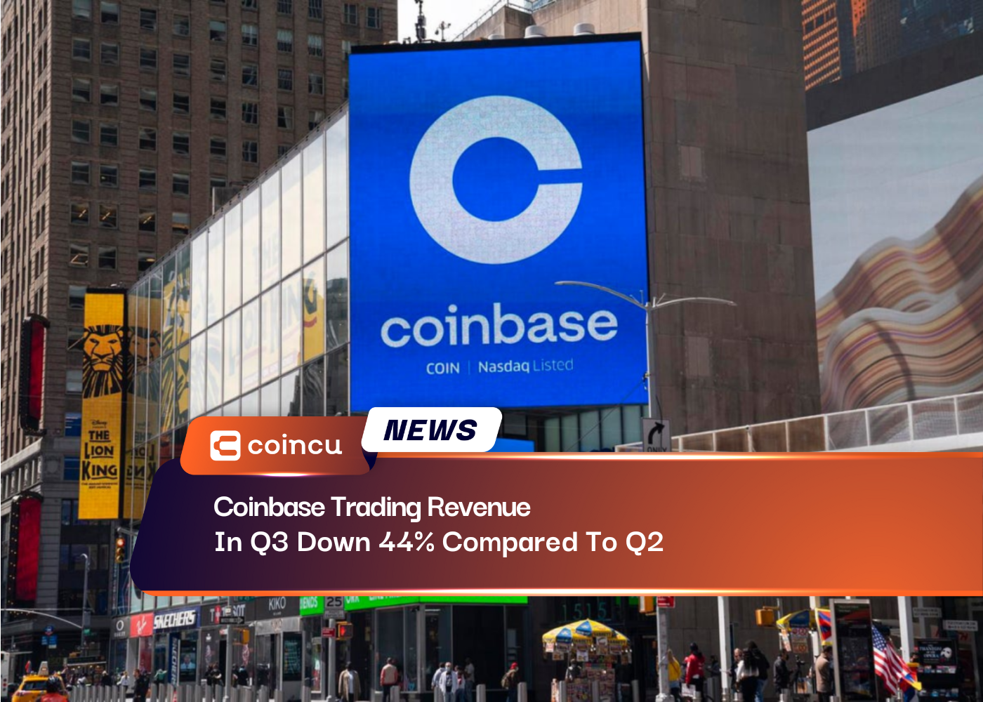 Coinbase Trading Revenue In Q3 Down 44% Compared To Q2