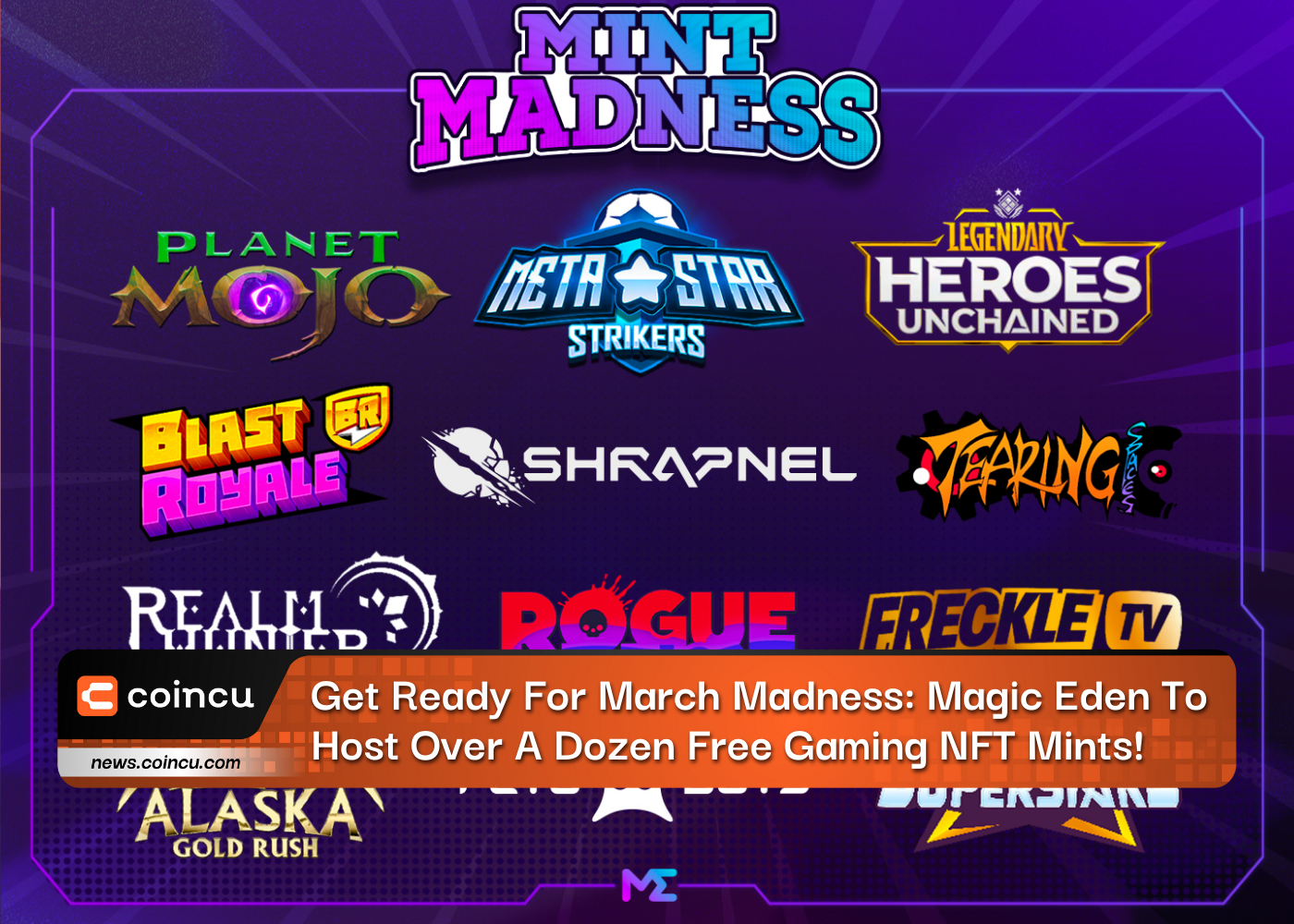 Get Ready For March Madness: Magic Eden To Host Over A Dozen Free Gaming NFT Mints!