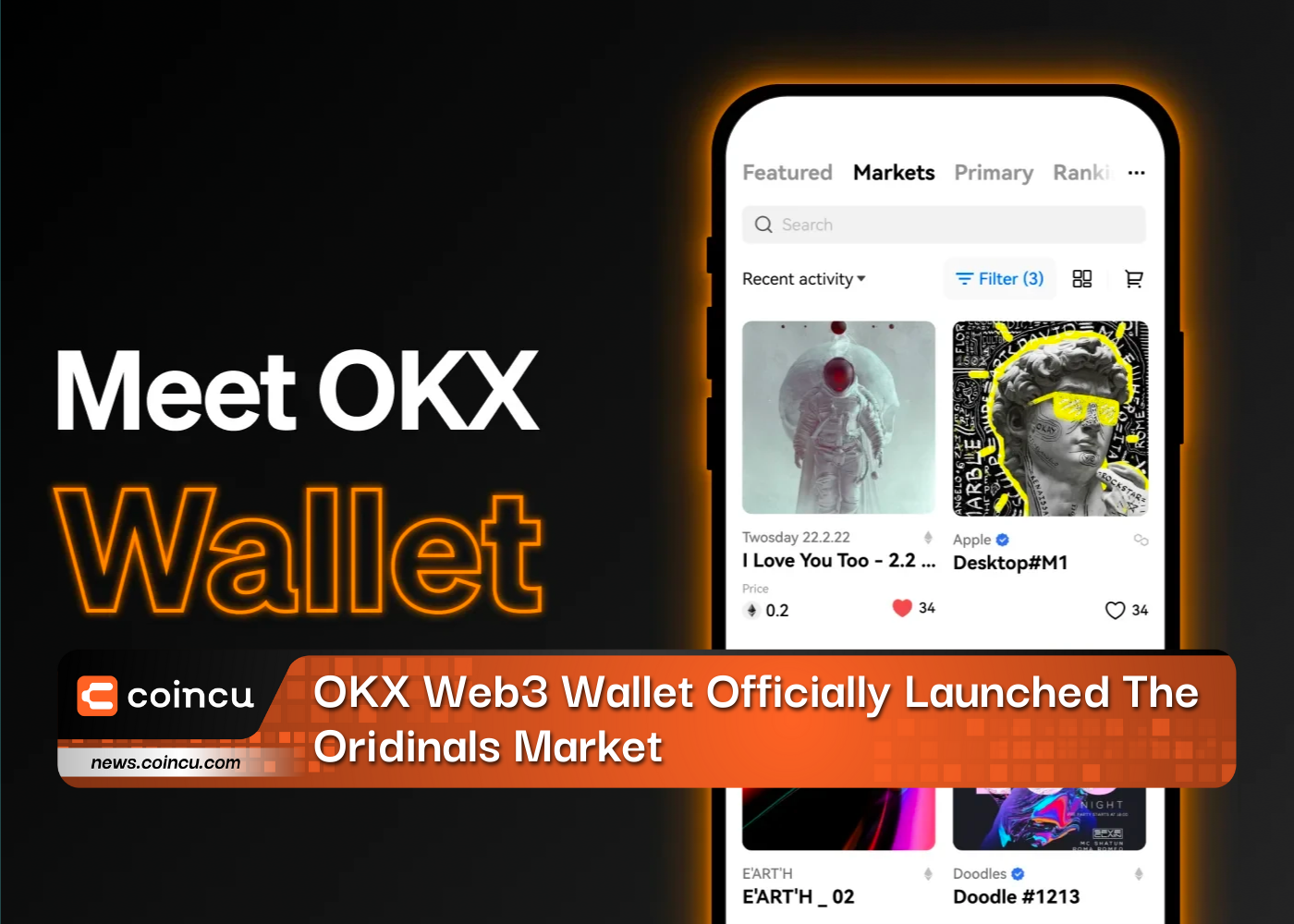 OKX Web3 Wallet Officially Launched The Oridinals Market
