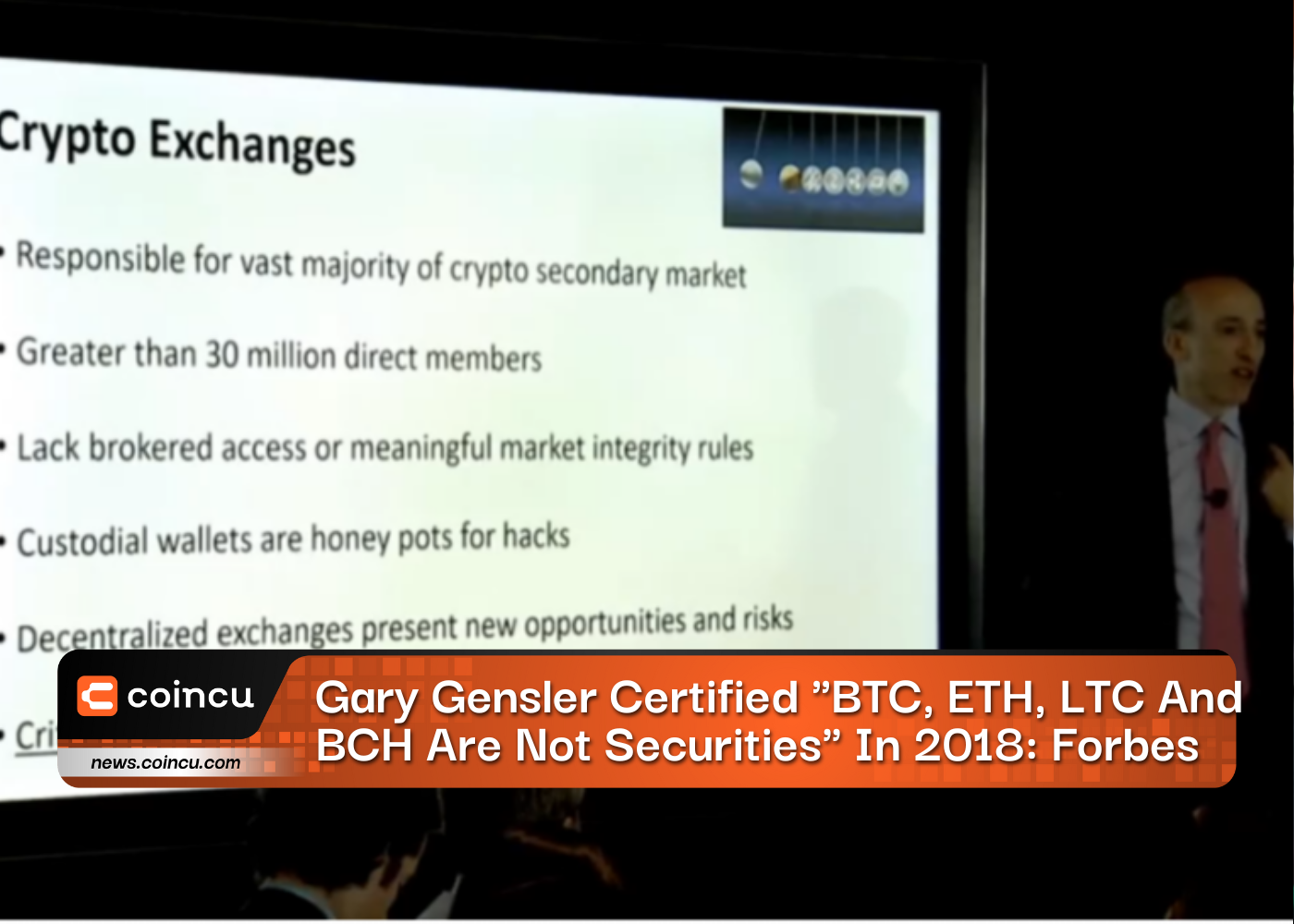 Gary Gensler Certified "BTC, ETH, LTC And BCH Are Not Securities" In 2018: Forbes