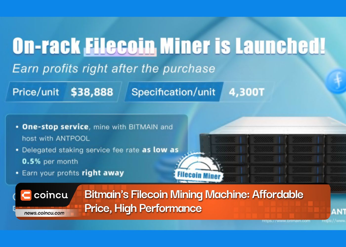 Bitmain's Filecoin Mining Machine: Affordable Price, High Performance